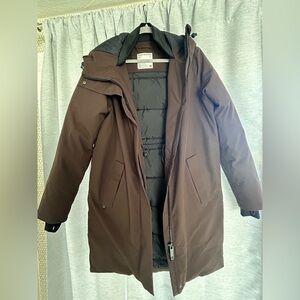 Frank & Oak Capital Parka | choc brown small EUC